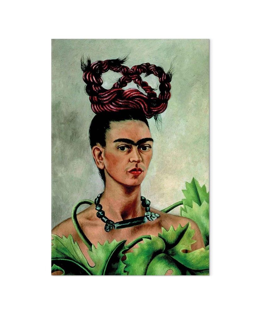 Paveikslas Frida Kahlo - Autoportretas su kasa