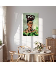 Paveikslas Frida Kahlo - Autoportretas su kasa