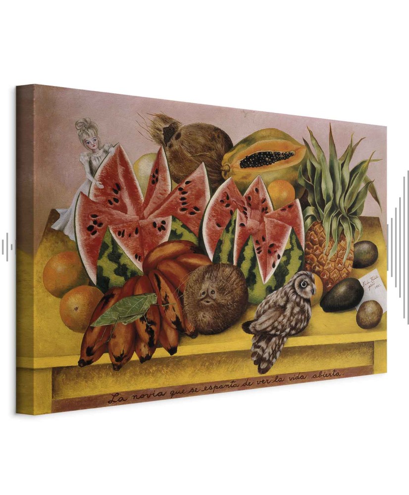 Paveikslas Frida Kahlo - Nuotaka, išsigandusi atverto gyvenimo