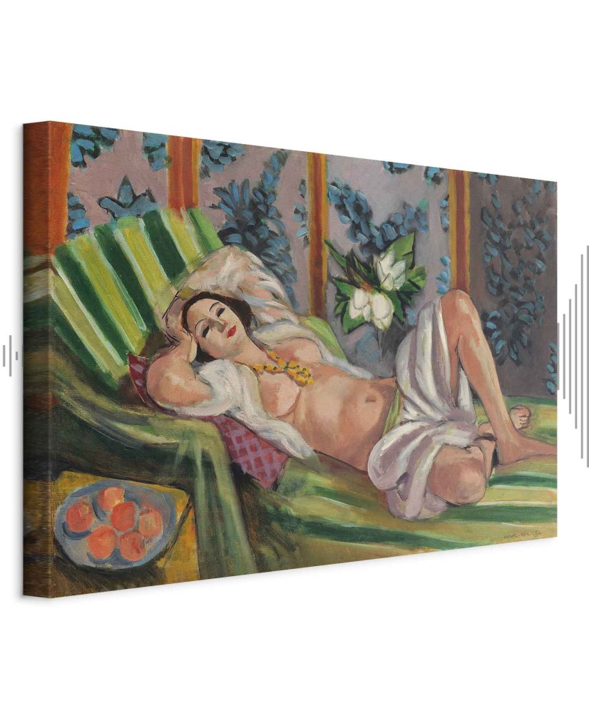 Paveikslas Henri Matisse - Gulinti odaliskė su magnolijomis