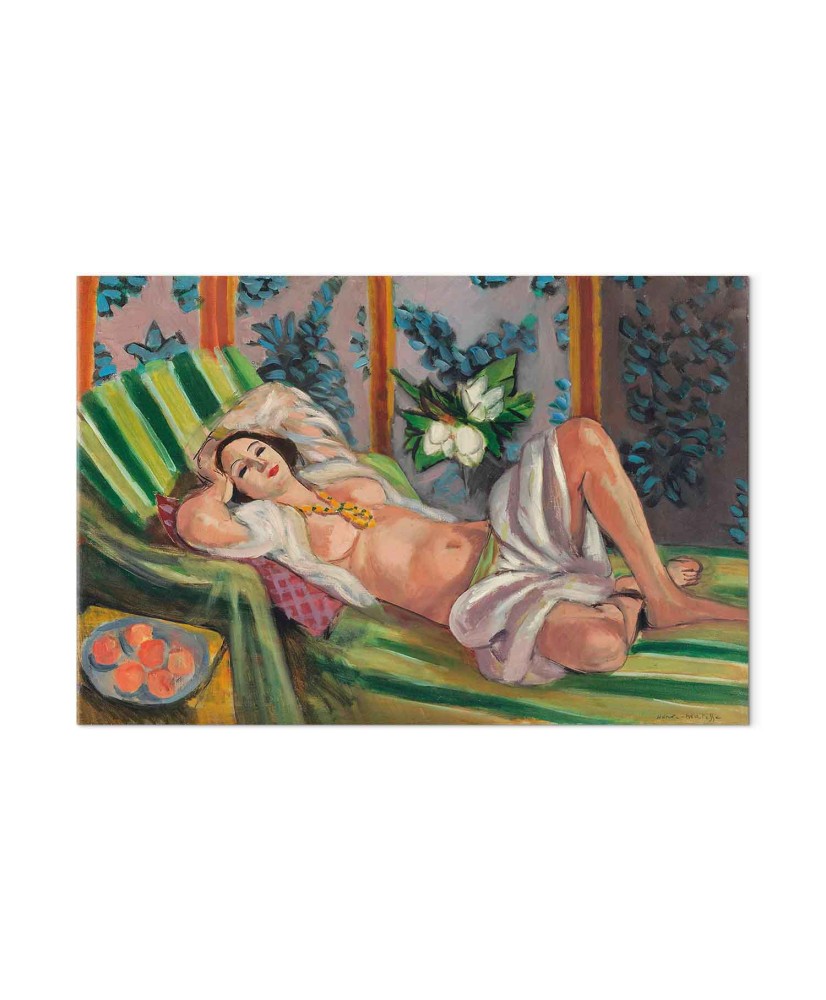 Paveikslas Henri Matisse - Gulinti odaliskė su magnolijomis