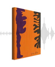Paveikslas Henri Matisse - Juodi ir violetiniai arabeskai oranžiniame fone