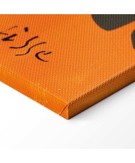 Paveikslas Henri Matisse - Juodi ir violetiniai arabeskai oranžiniame fone