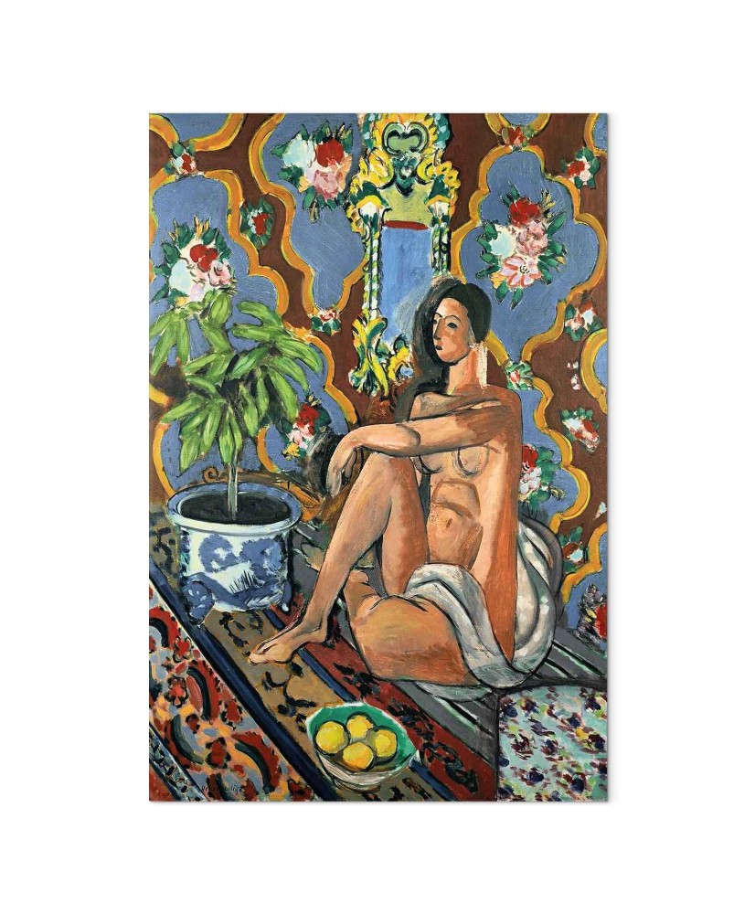Paveikslas Henri Matisse - Dekoratyvinė figūra ornamentiniame fone