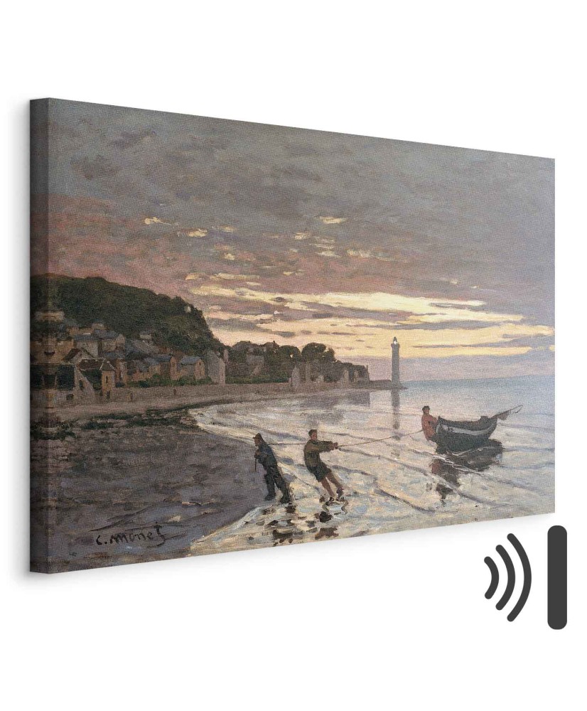 Paveikslas Claude Monet - Valties ištempimas į krantą, Honfleras