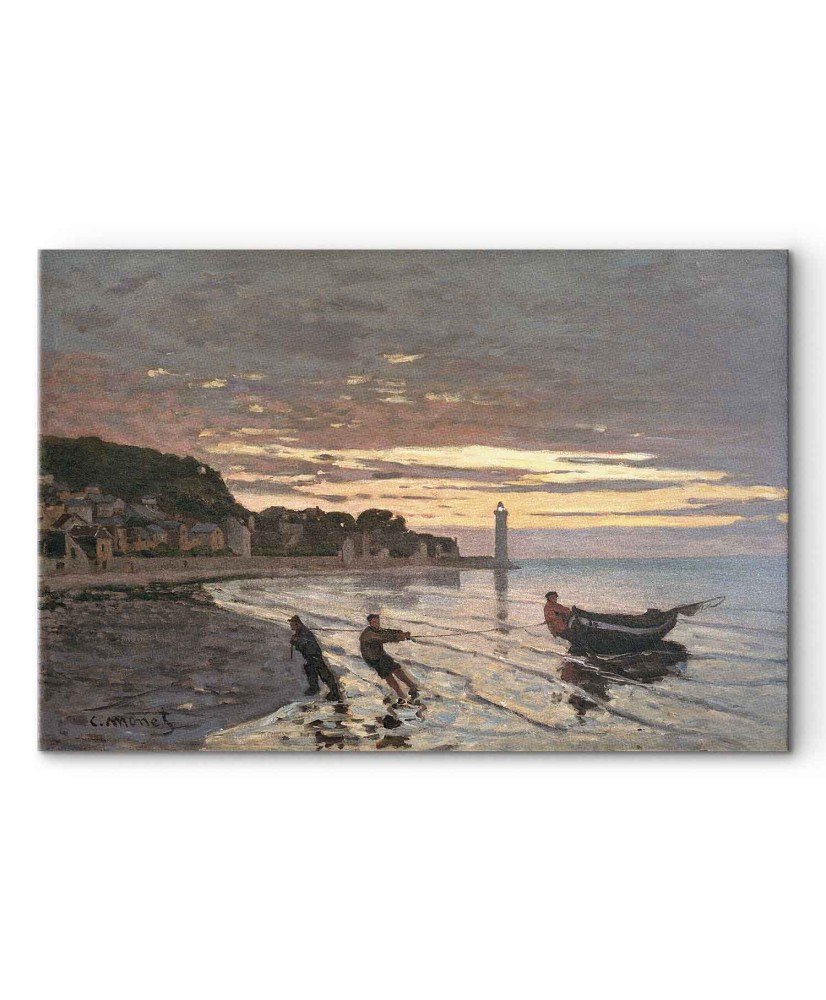 Paveikslas Claude Monet - Valties ištempimas į krantą, Honfleras