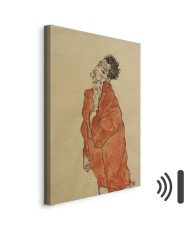 Paveikslas Egon Schiele - Autoportretas oranžiniu švarku