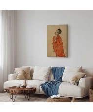 Paveikslas Egon Schiele - Autoportretas oranžiniu švarku