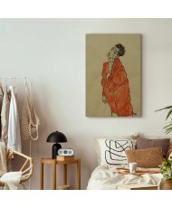 Paveikslas Egon Schiele - Autoportretas oranžiniu švarku