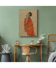 Paveikslas Egon Schiele - Autoportretas oranžiniu švarku