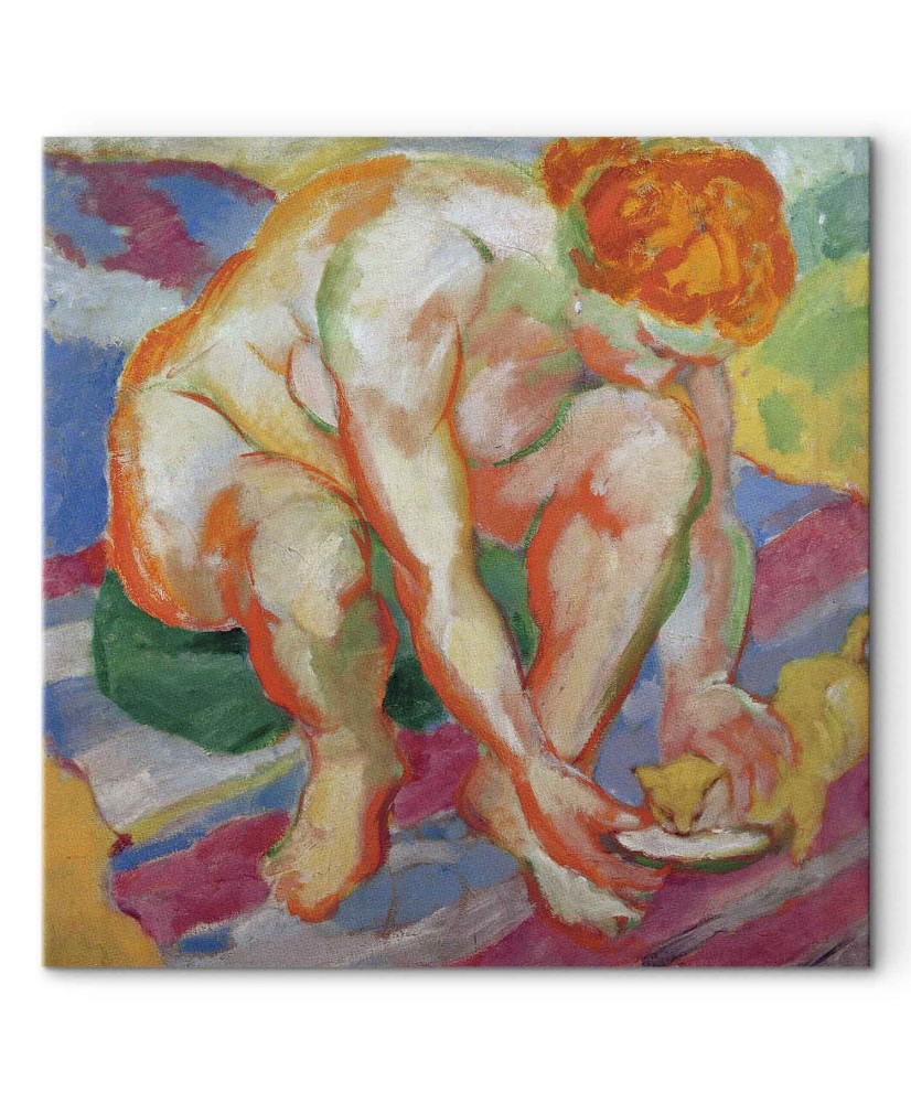 Paveikslas Franz Marc - Aktas su kate