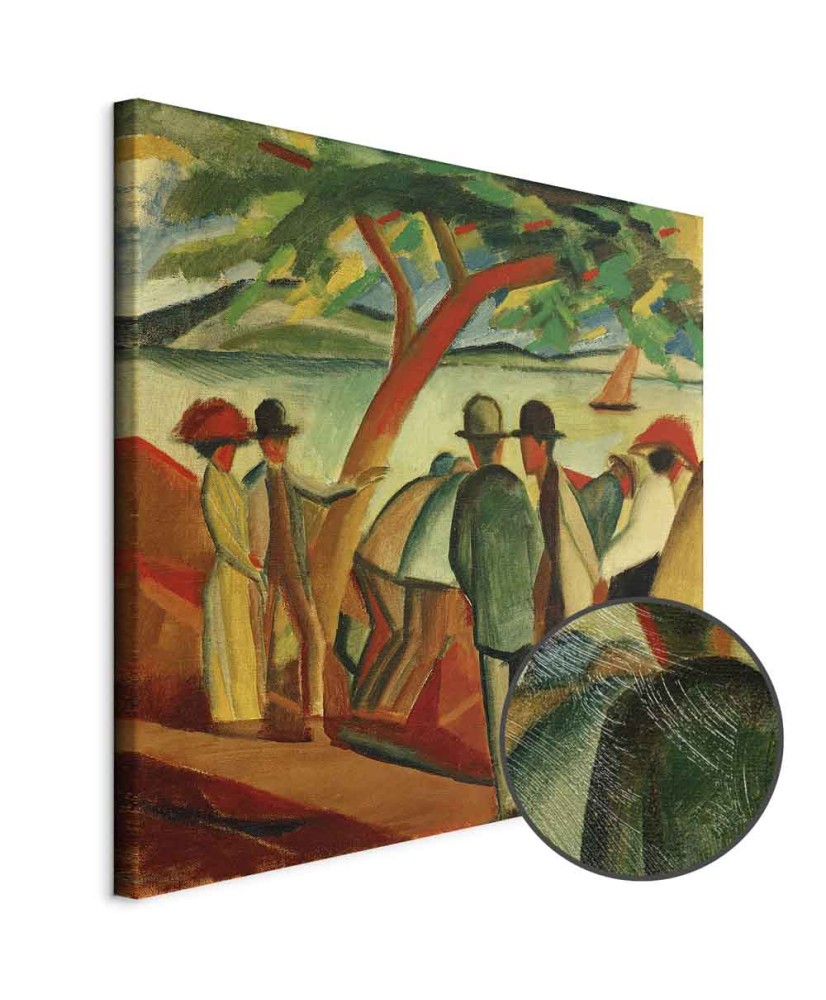 Paveikslas August Macke - Pasivaikščiojanti prie ežero