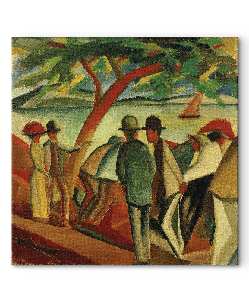 Paveikslas August Macke - Pasivaikščiojanti prie ežero