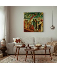 Paveikslas August Macke - Pasivaikščiojanti prie ežero