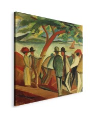 Paveikslas August Macke - Pasivaikščiojanti prie ežero