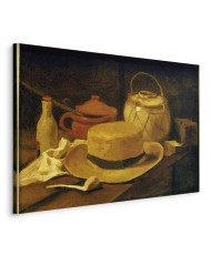 Paveikslas Vincent van Gogh - Natiurmortas su geltona šiaudine skrybėle