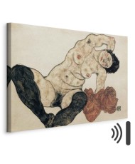 Paveikslas Egon Schiele - Gulintis aktas su geltonu rankšluosčiu