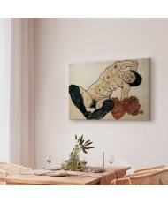 Paveikslas Egon Schiele - Gulintis aktas su geltonu rankšluosčiu