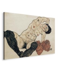 Paveikslas Egon Schiele - Gulintis aktas su geltonu rankšluosčiu