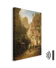 Paveikslas Carl Spitzweg - Geradaris, dovanojantis gėles