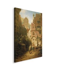 Paveikslas Carl Spitzweg - Geradaris, dovanojantis gėles