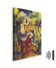 Paveikslas August Macke - Vyrai kelyje prie ežero