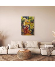 Paveikslas August Macke - Vyrai kelyje prie ežero