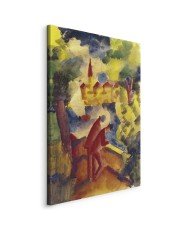 Paveikslas August Macke - Vyrai kelyje prie ežero