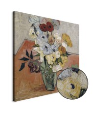 Paveikslas Vincent van Gogh - Natiurmortas su japoniška vaza, rožėmis ir anemonais
