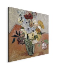 Paveikslas Vincent van Gogh - Natiurmortas su japoniška vaza, rožėmis ir anemonais