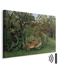 Paveikslas Henri Rousseau - Alkanas liūtas puola antilopę