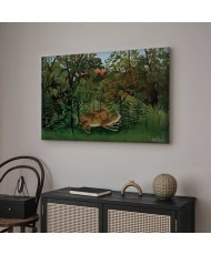 Paveikslas Henri Rousseau - Alkanas liūtas puola antilopę