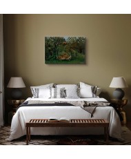 Paveikslas Henri Rousseau - Alkanas liūtas puola antilopę