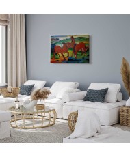 Paveikslas Franz Marc - Raudonieji arkliai