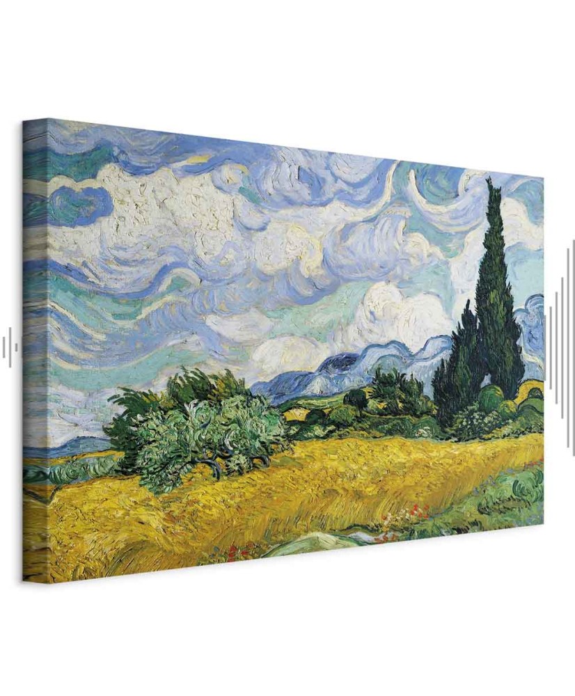 Paveikslas Vincent van Gogh - Kviečių laukas su kiparisais