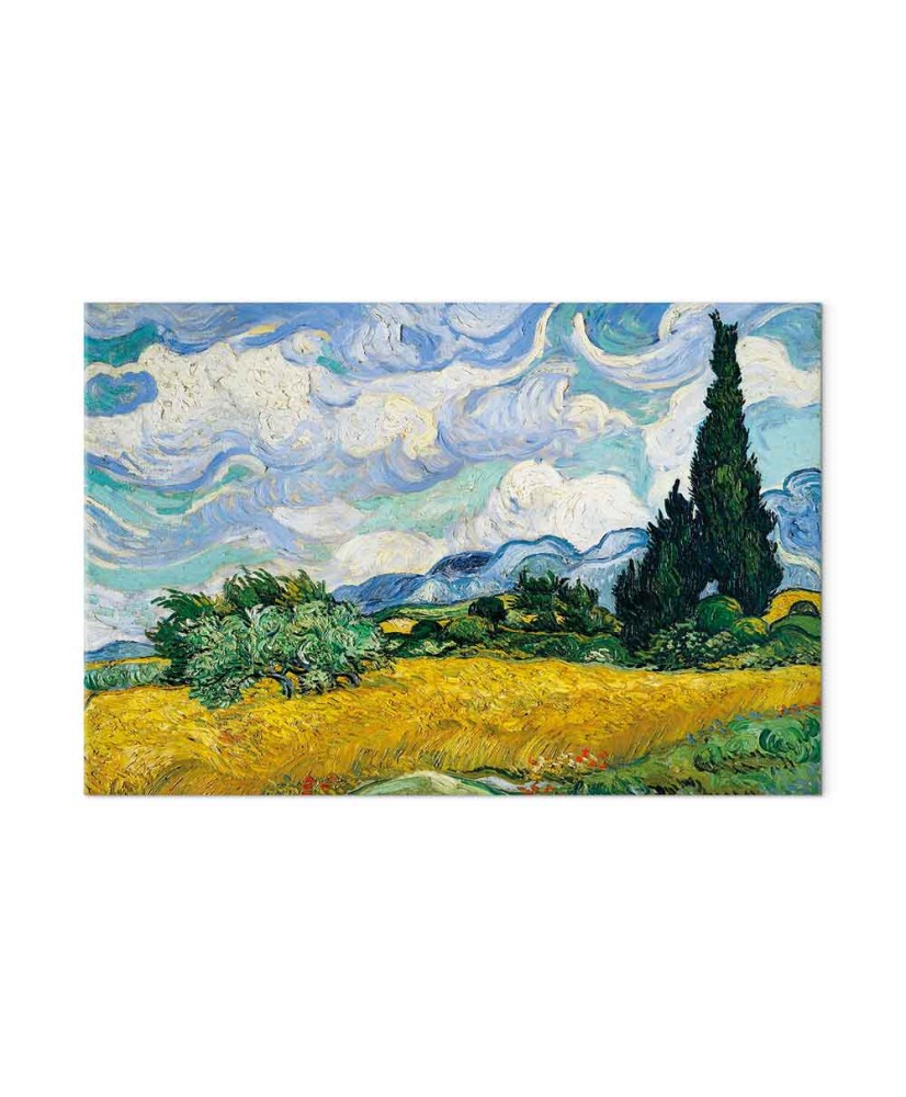 Paveikslas Vincent van Gogh - Kviečių laukas su kiparisais