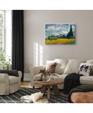 Paveikslas Vincent van Gogh - Kviečių laukas su kiparisais