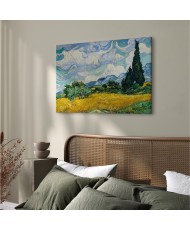 Paveikslas Vincent van Gogh - Kviečių laukas su kiparisais
