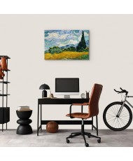 Paveikslas Vincent van Gogh - Kviečių laukas su kiparisais