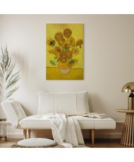 Paveikslas Vincent van Gogh - Natiurmortas. Vaza su penkiolika saulėgrąžų