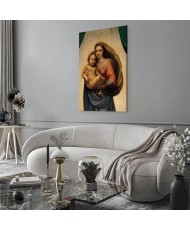 Paveikslas Raphael - Siksto Madona, fragmentas