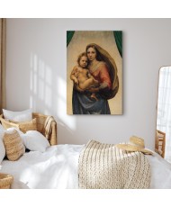 Paveikslas Raphael - Siksto Madona, fragmentas