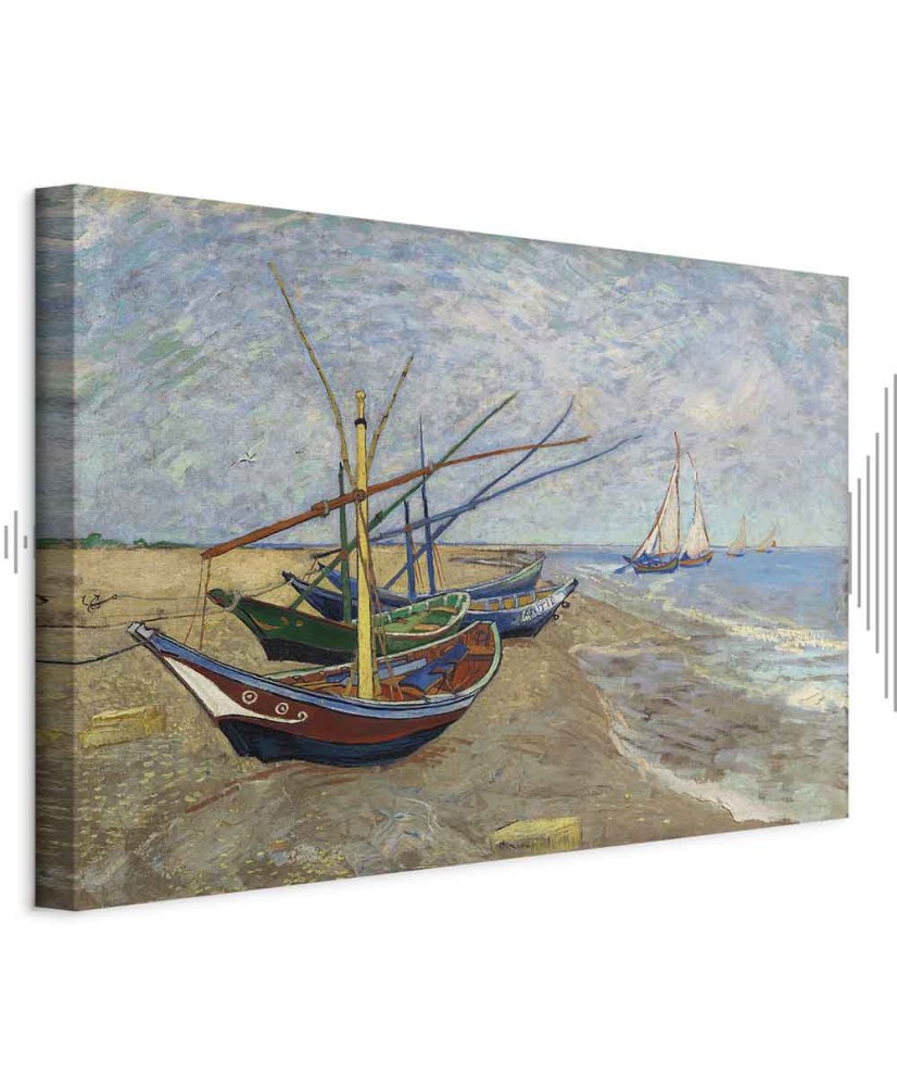Paveikslas Vincent van Gogh - Žvejų valtys paplūdimyje