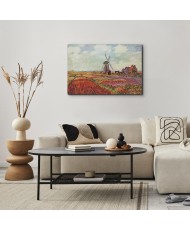 Paveikslas Claude Monet - Tulpių laukai su malūnu