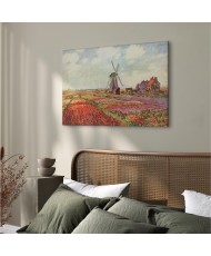 Paveikslas Claude Monet - Tulpių laukai su malūnu