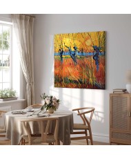 Paveikslas Vincent van Gogh - Gluosniai saulėlydyje