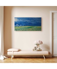 Paveikslas Vincent van Gogh - Kviečių laukas po audros debesimis