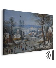 Paveikslas Pieter Brueghel Jaunesnysis - Žiemos peizažas su paukščių spąstais