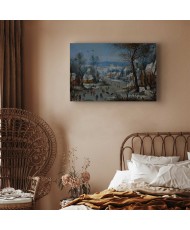 Paveikslas Pieter Brueghel Jaunesnysis - Žiemos peizažas su paukščių spąstais