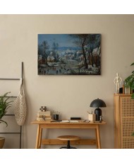 Paveikslas Pieter Brueghel Jaunesnysis - Žiemos peizažas su paukščių spąstais